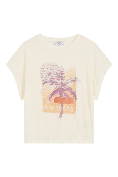Camiseta Manoe de lino - Beige