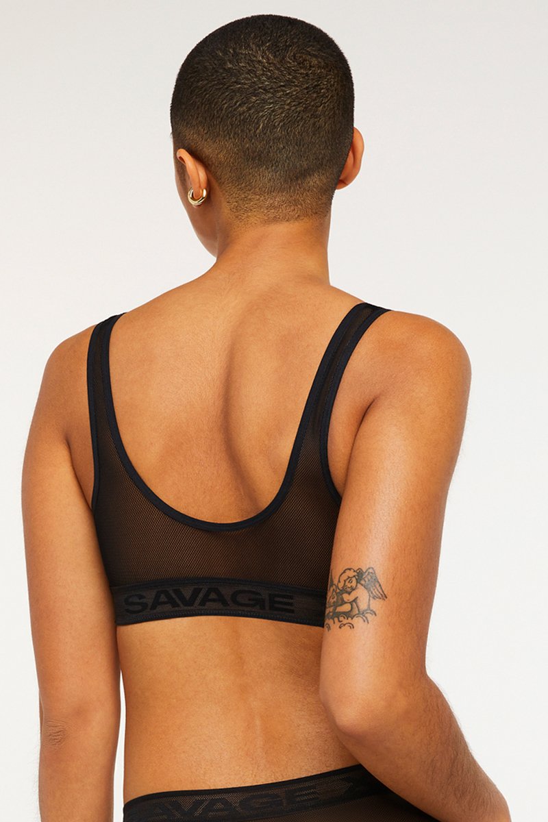 Nothin But Net Bra - Black - Savage X Fenty