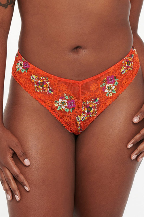 Culotte Taille Haute Dolled Up - Orange - Savage X Fenty