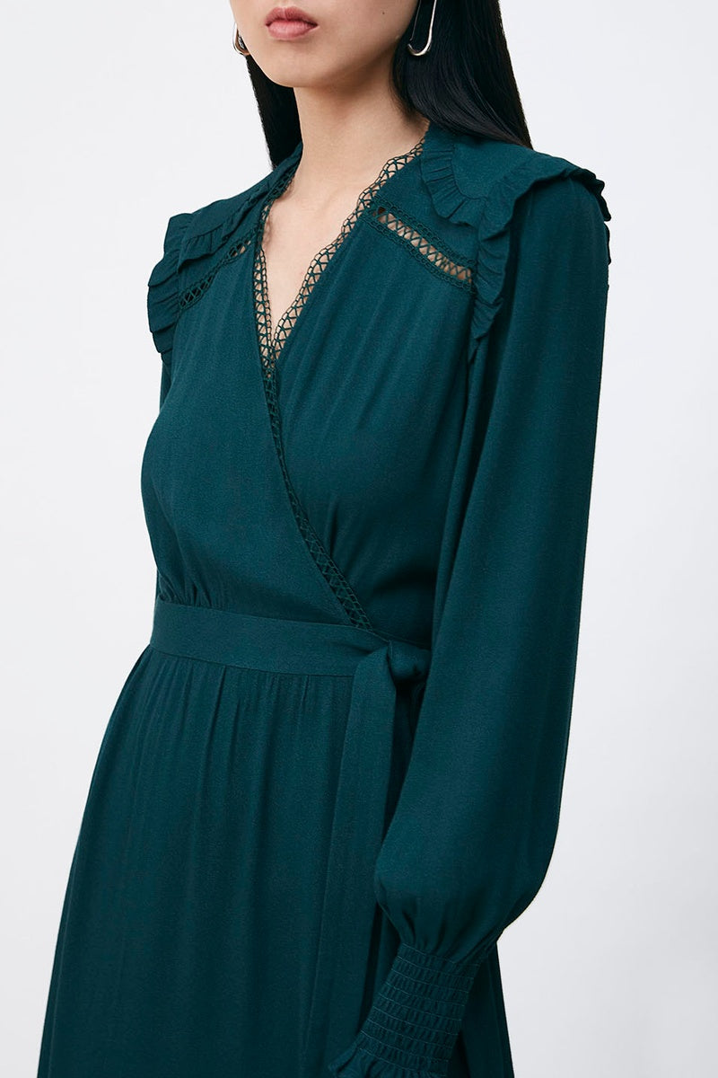 Vestido midi Cabaret - Verde oscuro