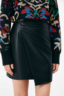Minifalda Flavie de talle alto - Negro