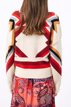 Pavaro Jumper - Red and Ecru