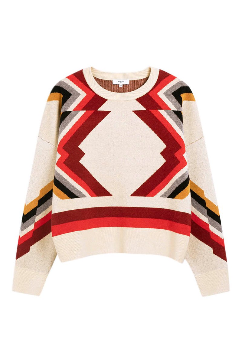 Pavaro Jumper - Red and Ecru