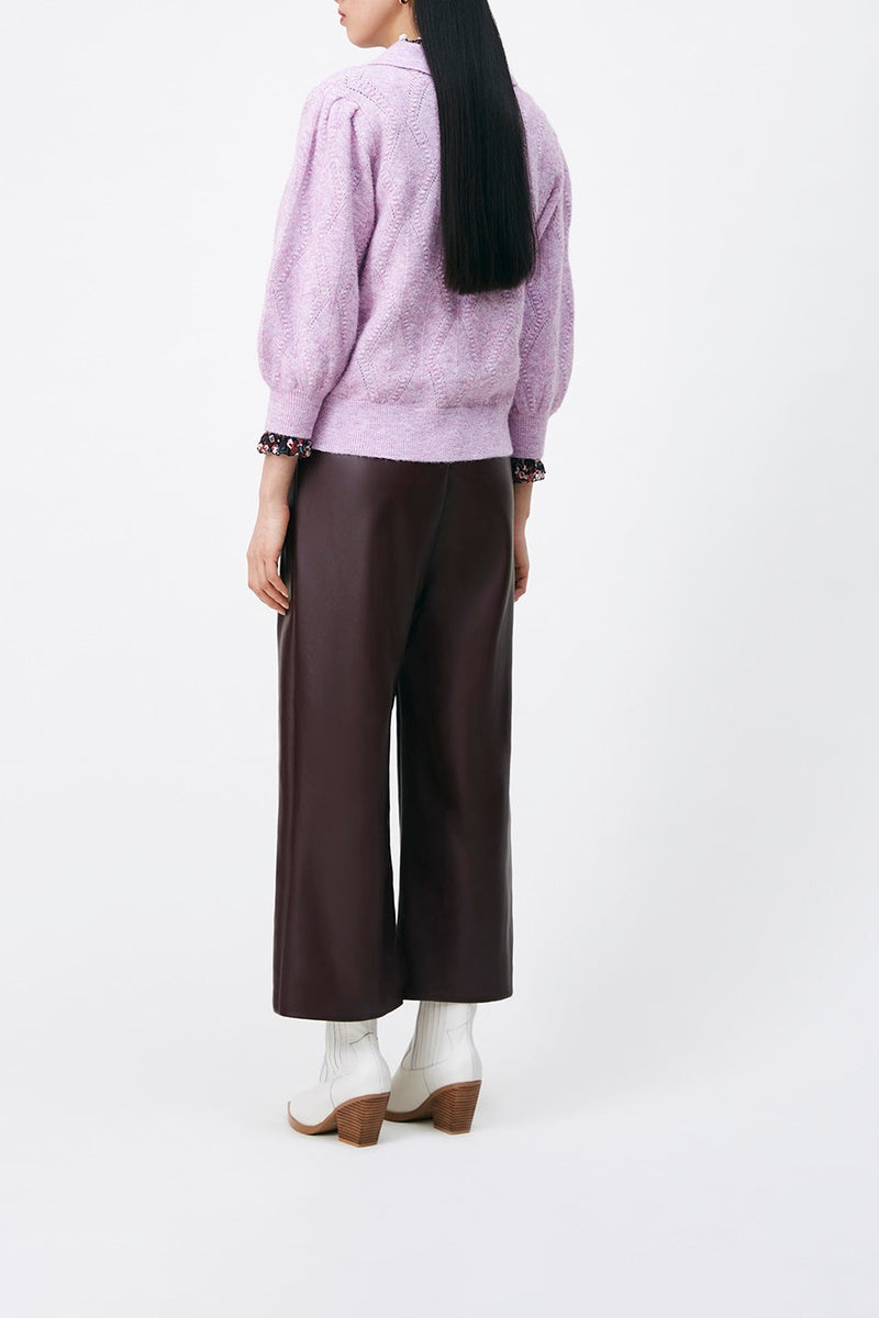 Wool and Alpaca Jumper Peoni - Mauve