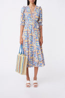 Vestido cruzado Claire - Azul