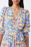 Vestido cruzado Claire - Azul