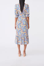 Claire Wrap Dress - Blue