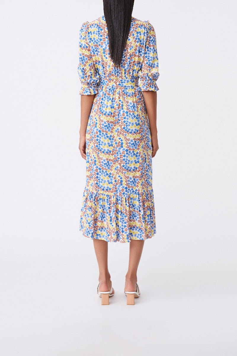 Claire Wrap Dress - Blue