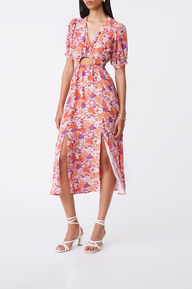 Vestido midi Carry - Naranja