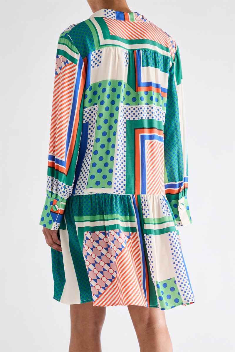 Vestido skater Caren - Verde