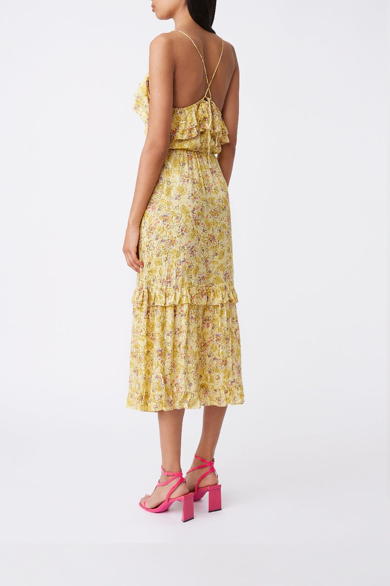 Vestido midi Carine - Amarillo