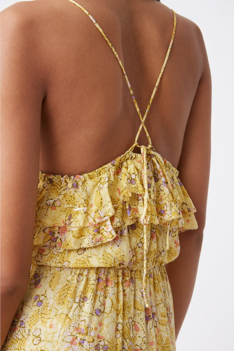 Vestido midi Carine - Amarillo