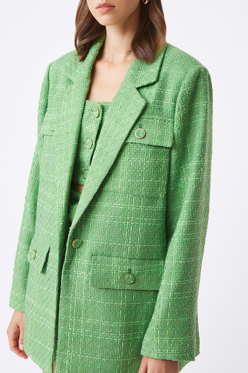 Chaqueta Dafné De Tweed - Verde