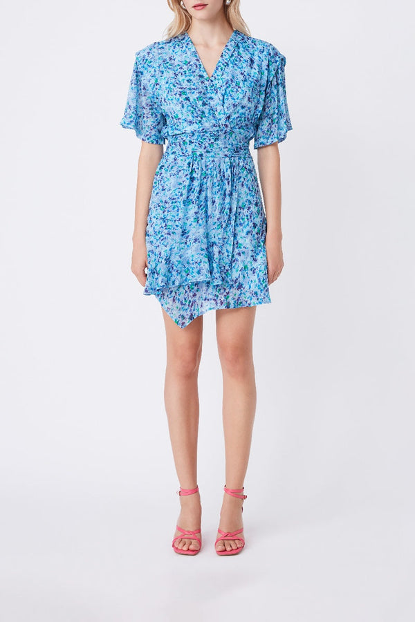 Ceren Wrap Dress - Blue