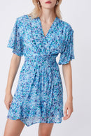 Vestido cruzado Ceren - Azul