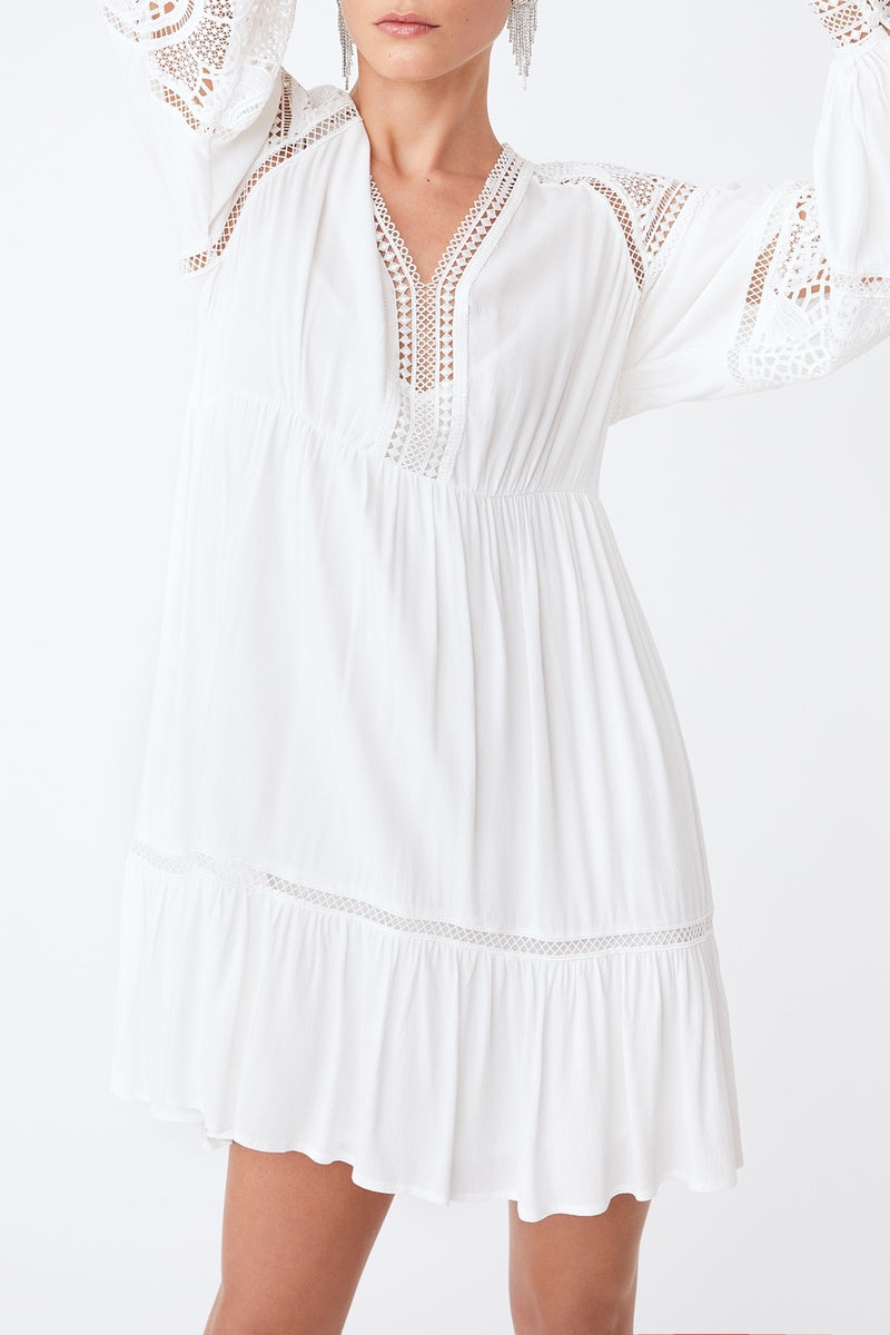 Vestido recto Chloe - Blanco