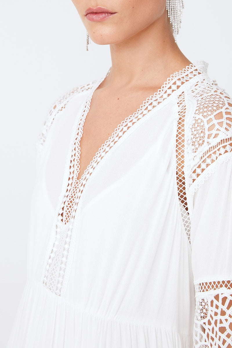 Vestido recto Chloe - Blanco