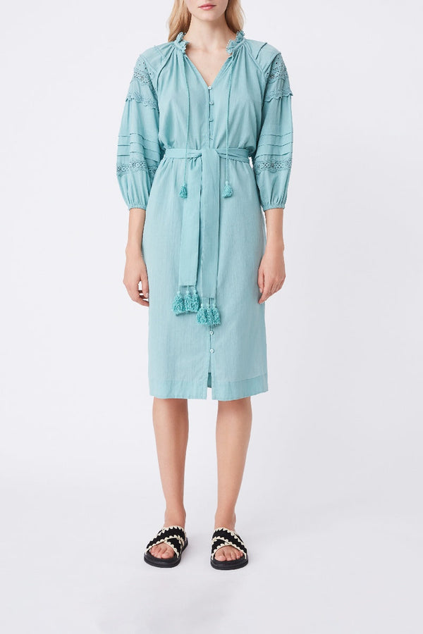 Vestido camisero Channa - Verde mar