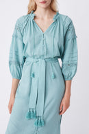 Vestido camisero Channa - Verde mar