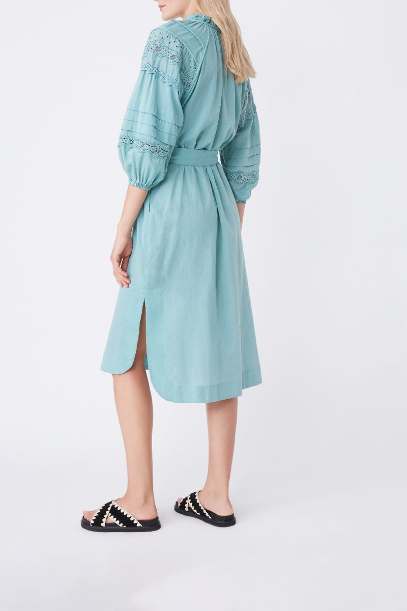 Vestido camisero Channa - Verde mar
