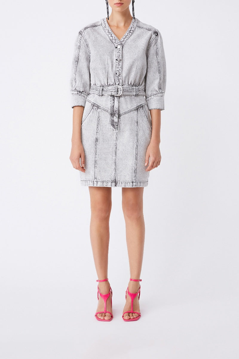 Vestido Recto Vaquero Clodia - Gris