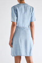 Denim Wrap Dress Cilem - Blue