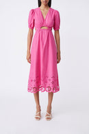 Vestido midi Cuba - Fucsia