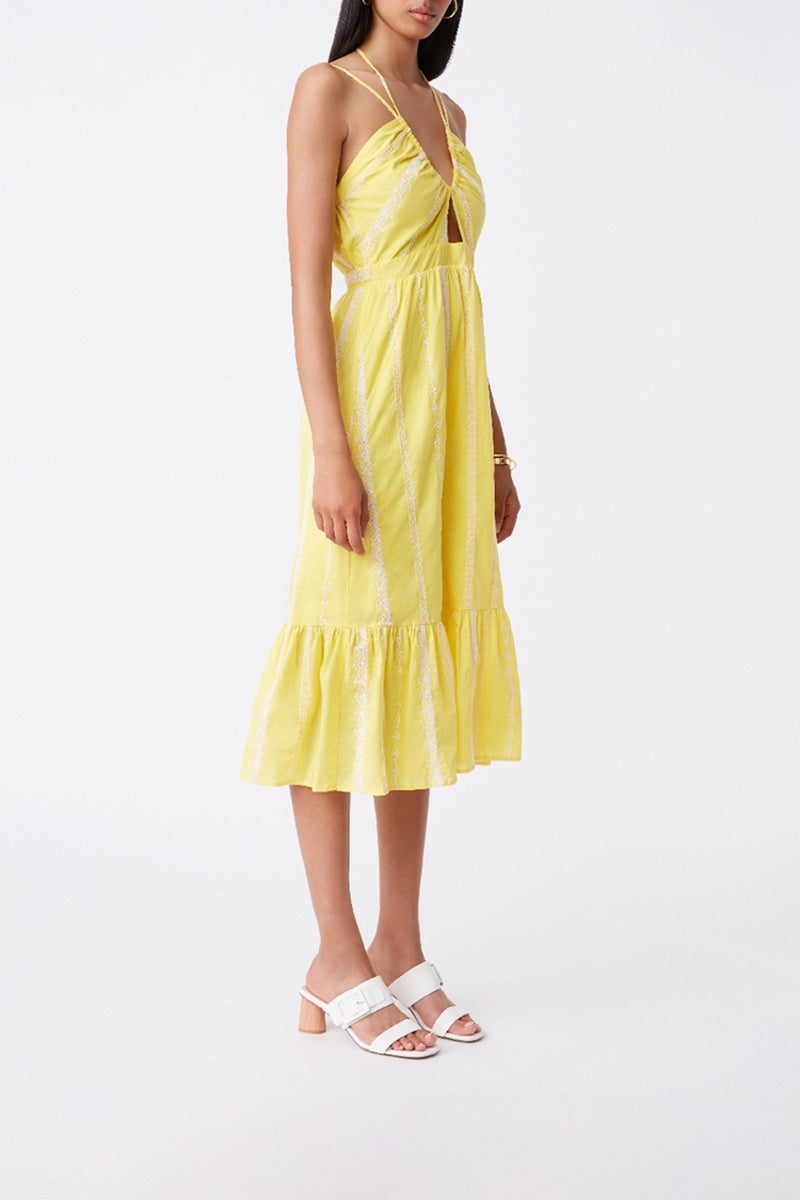 Vestido midi Casa - Amarillo