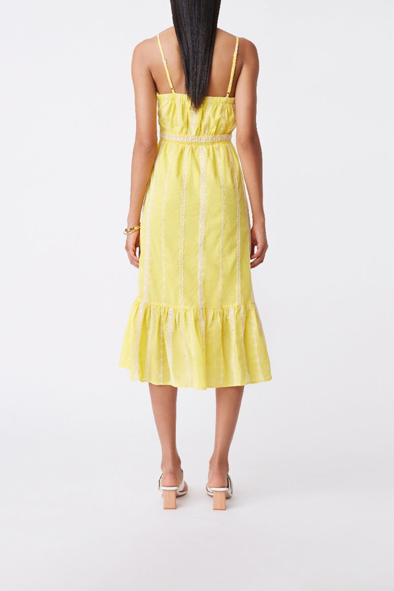Vestido midi Casa - Amarillo