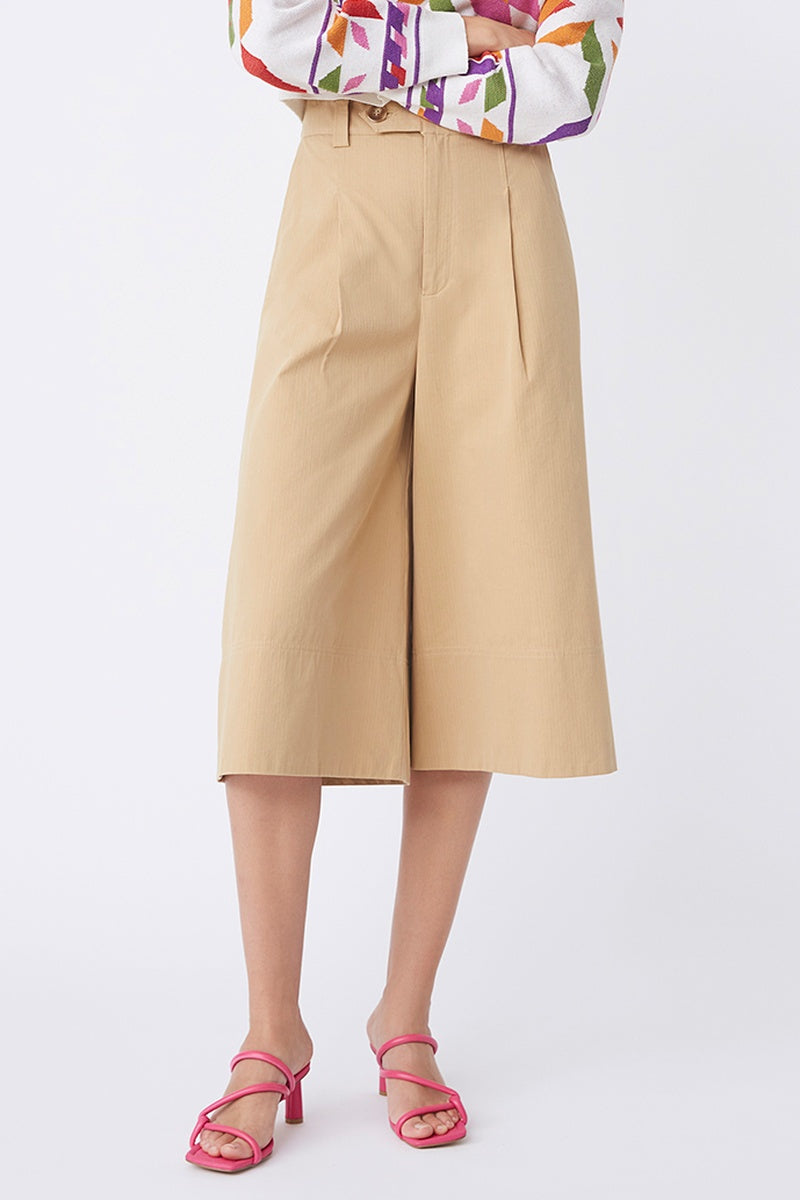 Pantalones cropped Jalil - Camel