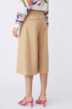Jalil Cropped Trousers - Camel