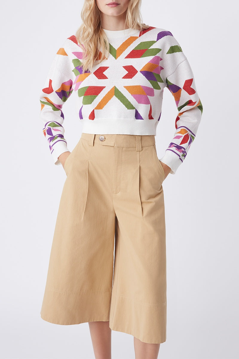 Pantalones cropped Jalil - Camel
