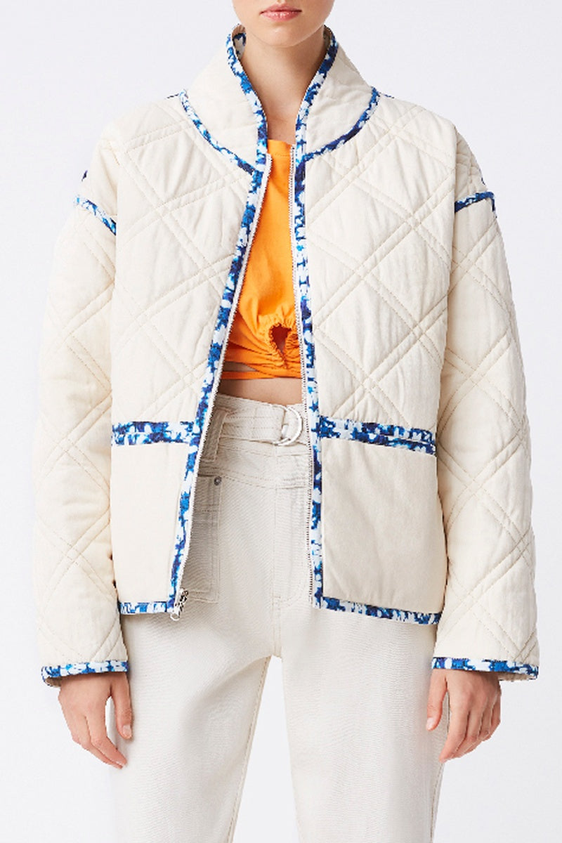 Chaqueta Reversible Oversize Elios - Azul Y Blanco