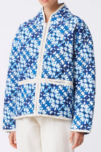 Chaqueta Reversible Oversize Elios - Azul Y Blanco