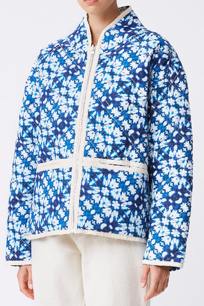 Chaqueta Reversible Oversize Elios - Azul Y Blanco