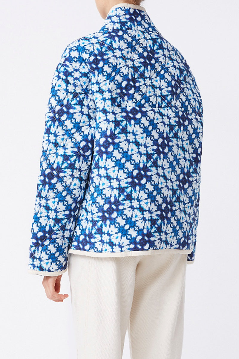 Chaqueta reversible extragrande Elios - Azul y blanco