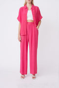 Pantalon Taille Haute Juan - Fuchsia