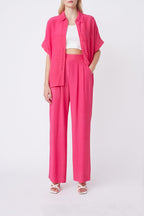 Pantalon Taille Haute Juan - Fuchsia