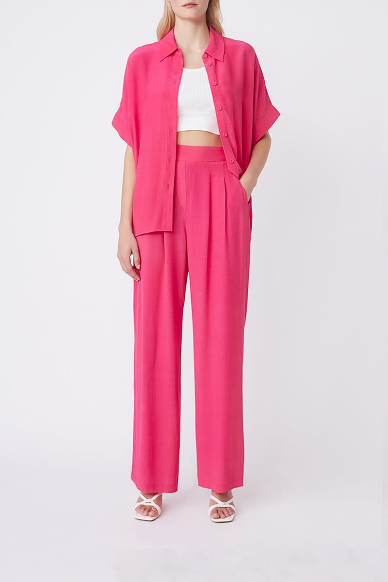 Pantalon Taille Haute Juan - Fuchsia