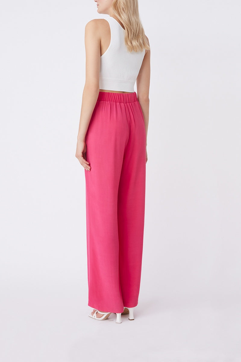 Pantalón Juan de cintura alta - Fucsia