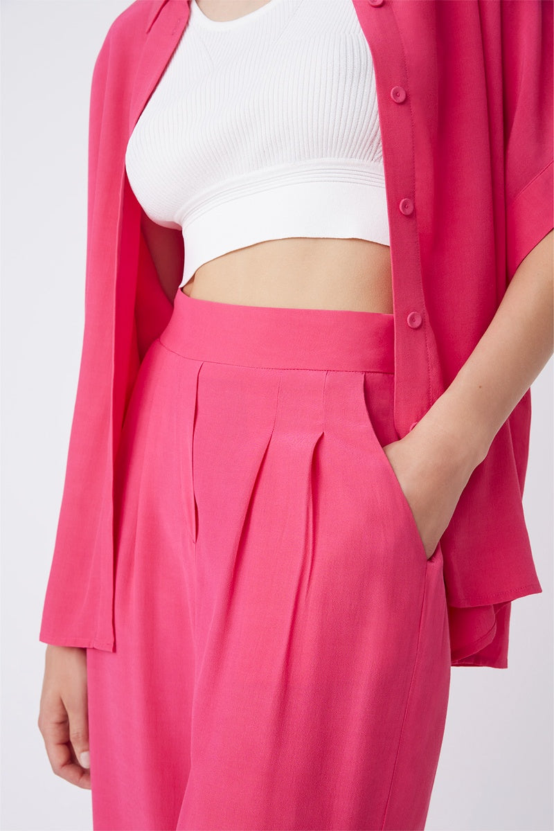 Pantalon Taille Haute Juan - Fuchsia