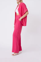Pantalon Taille Haute Juan - Fuchsia