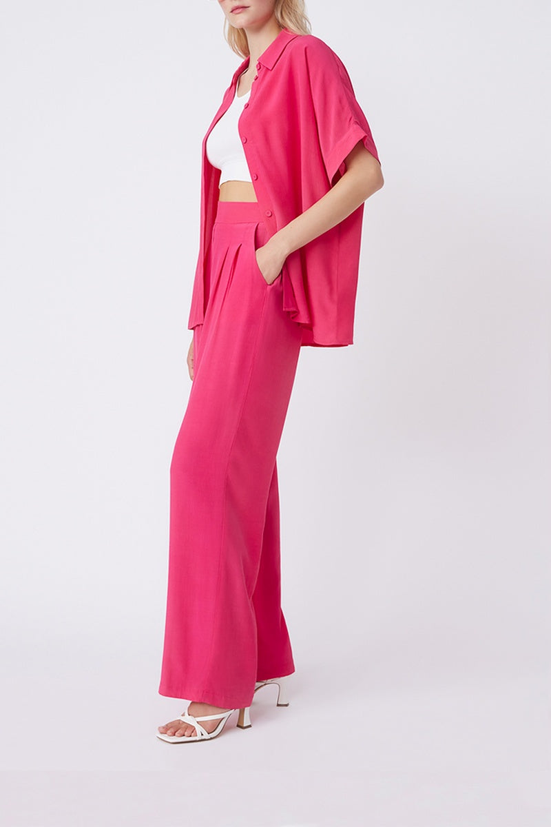 Pantalón Juan de cintura alta - Fucsia