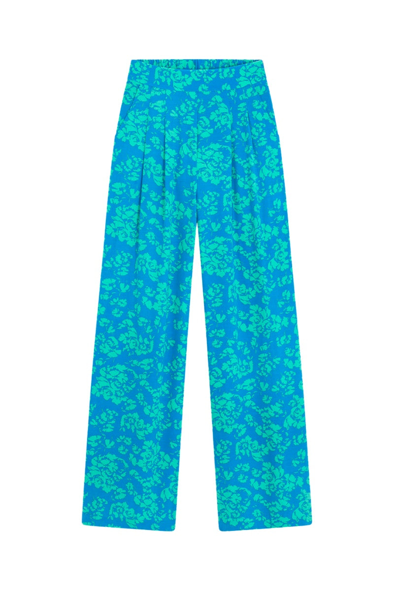 Joy High-Waisted Trousers - Blue