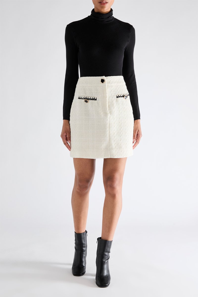 Jupe Droite Frida - Ecru