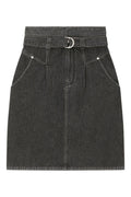 Falda vaquera recta Felipa - Gris