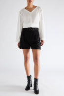 Bili Shorts De Talle Alto - Negro