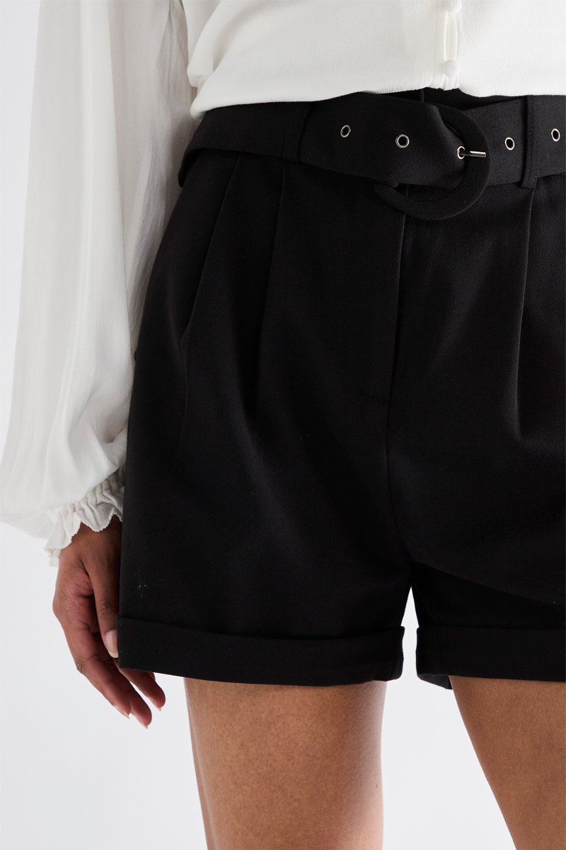 Bili High-Waist Shorts - Black