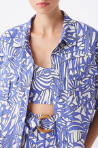 Lorna Linen Blouse - Blue