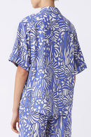 Blusa Lorna de lino - Azul